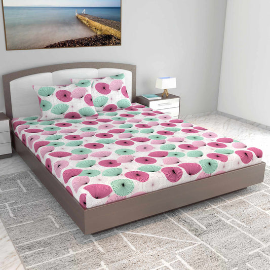Opal Floral Printed Bedsheet For King Size Bed