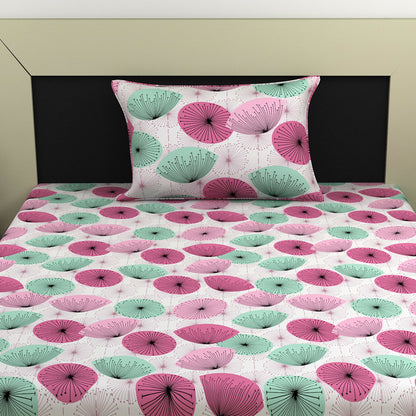 Opal Floral Printed Single Bed Bedsheet