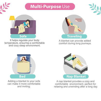 Dandelions Floral Print Pink 144 TC 100% Cotton Cozy and Comfy Dohar for Single Bed