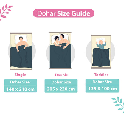 Dandelions Floral Print Pink 144 TC 100% Cotton Cozy and Comfy Dohar for Single Bed