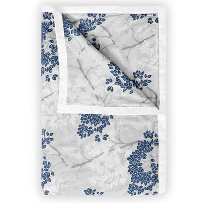 Grey Blue Autumn Tree Leaf 144 TC 100% Cotton Single Bed Dohar