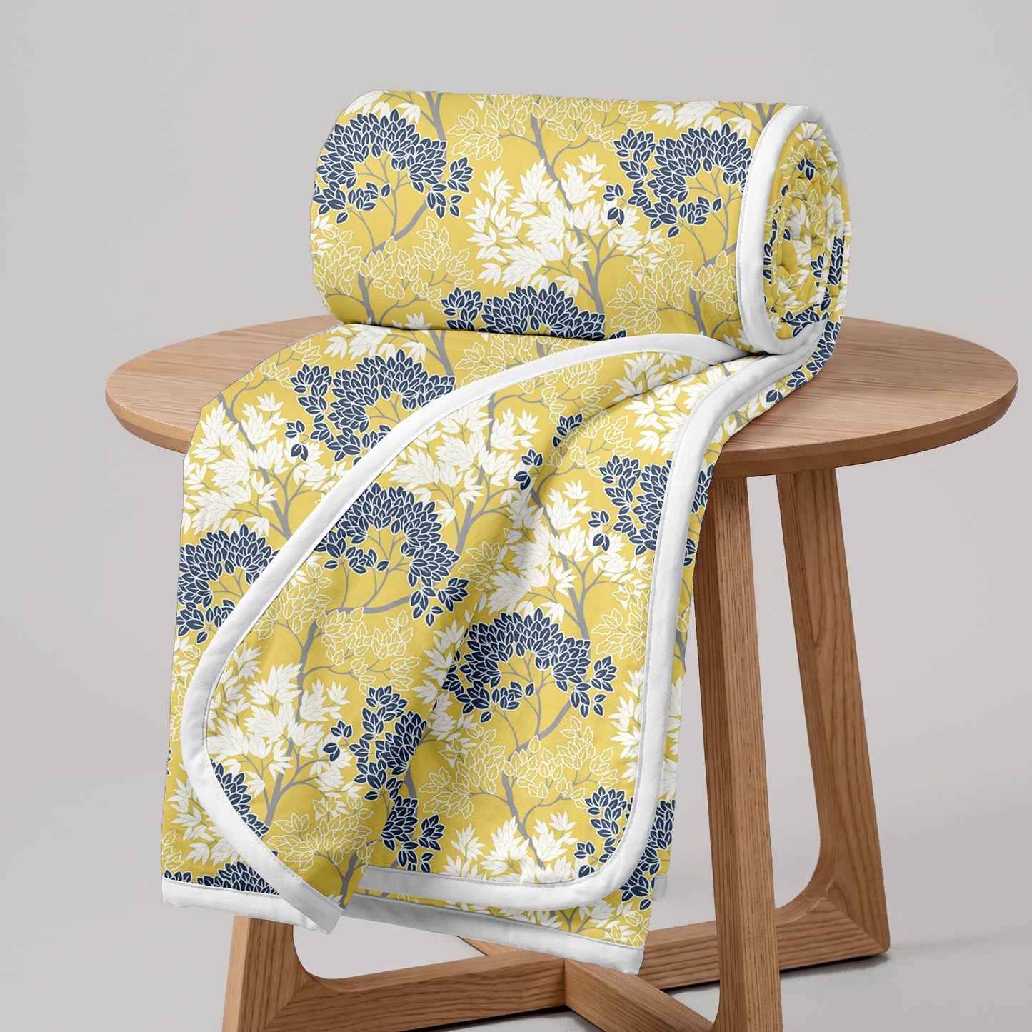 Green Autumn Tree Leaf 144 TC 100% Cotton Skin Friendly AC Double Bed Dohar