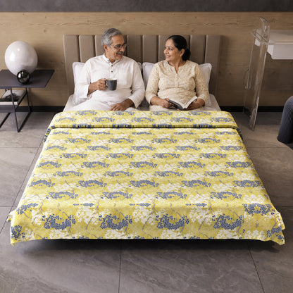 Green Autumn Tree Leaf 144 TC 100% Cotton Skin Friendly AC Double Bed Dohar