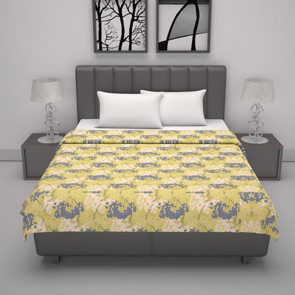Green Autumn Tree Leaf 144 TC 100% Cotton Skin Friendly AC Double Bed Dohar