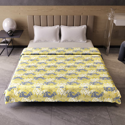 Green Autumn Tree Leaf 144 TC 100% Cotton Skin Friendly AC Double Bed Dohar