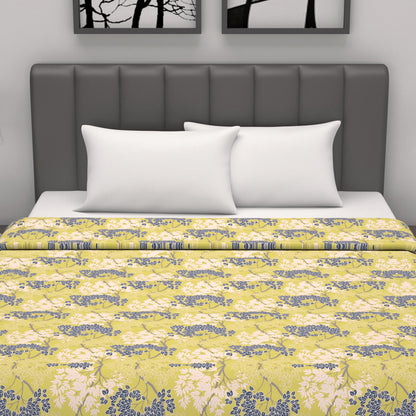 Green Autumn Tree Leaf 144 TC 100% Cotton Skin Friendly AC Double Bed Dohar