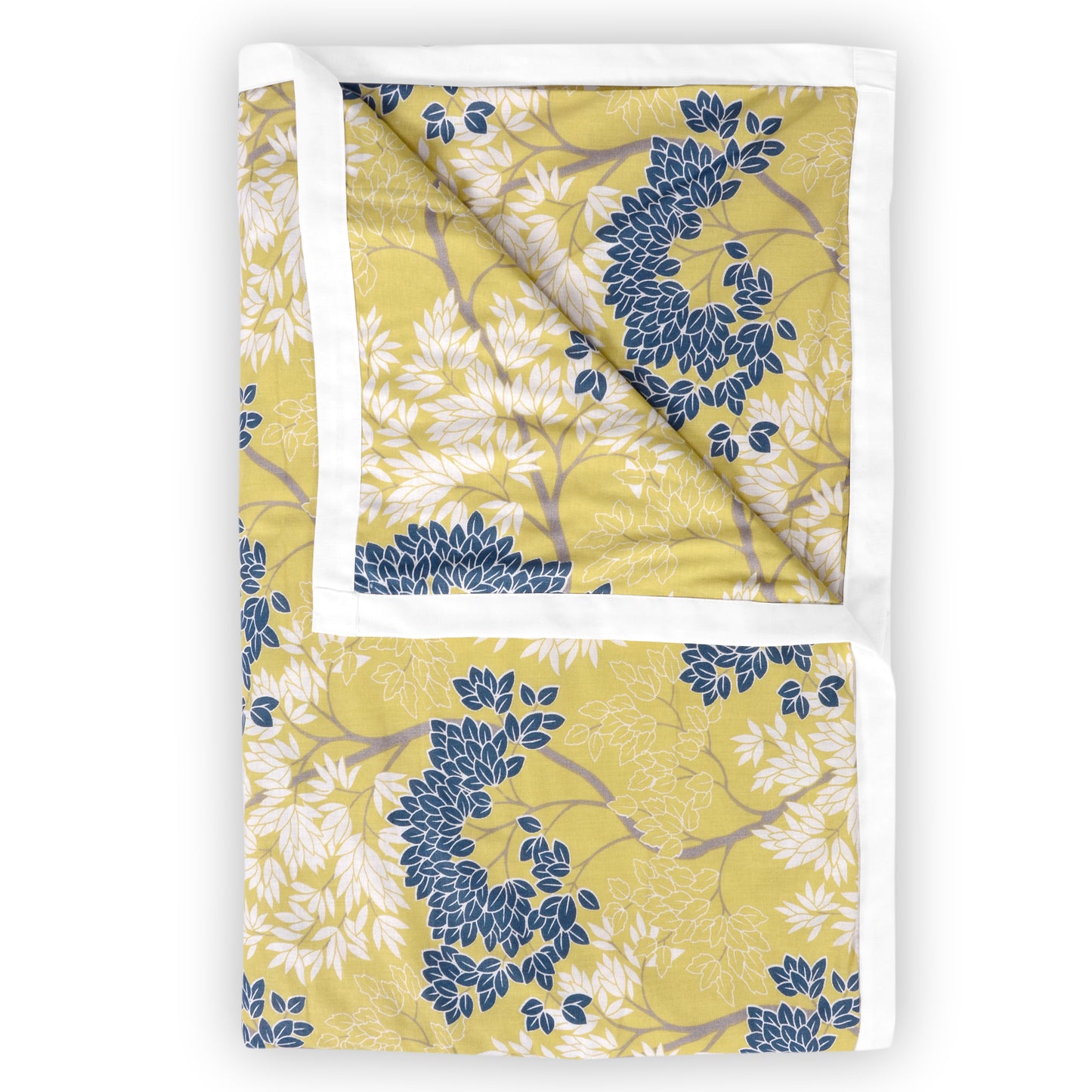 Green And Brown Floral Cotton Dohar Combo For Single Bed