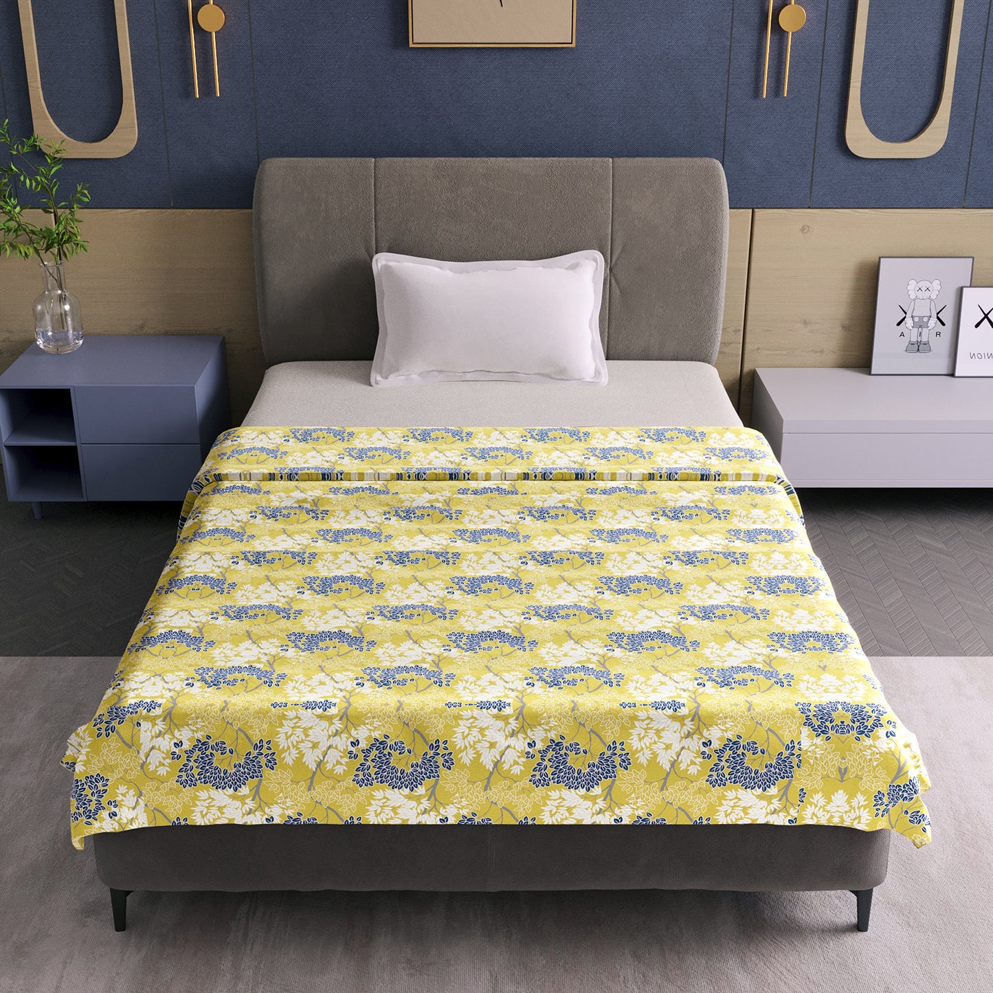 Green Autumn Tree Leaf 144 TC 100% Cotton Skin Friendly AC Single Bed Dohar