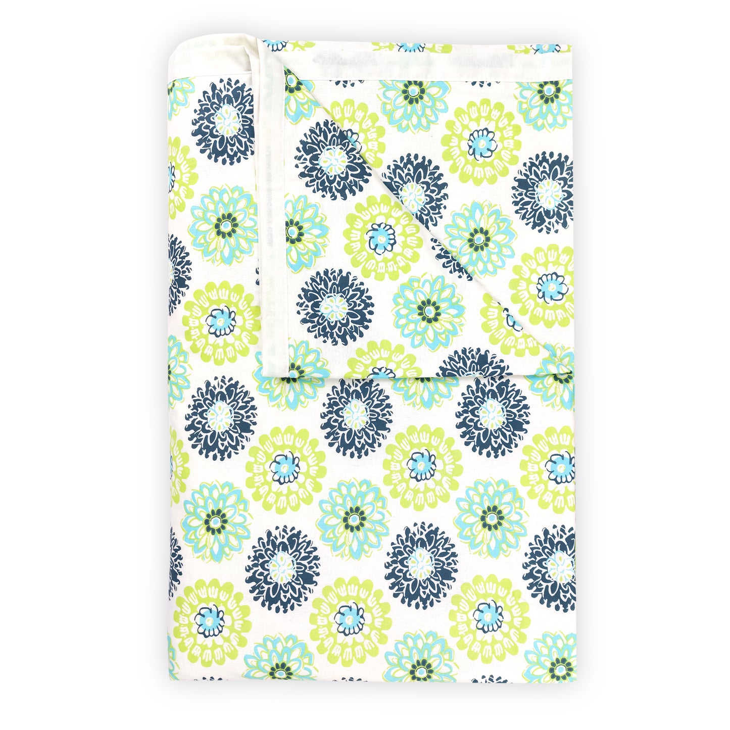 Green Multicolor 144 TC 100% Cotton Floral Single Bed AC Blanket Dohar for All Season