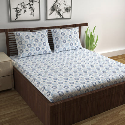 Dahlia Print Combo Bedsheet for Single and Double Bed