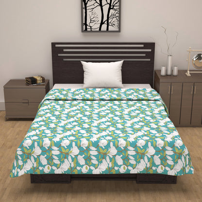 Magnolia Floral Modern Comfy and Warm 144 TC 100% Cotton Single Bed Dohar