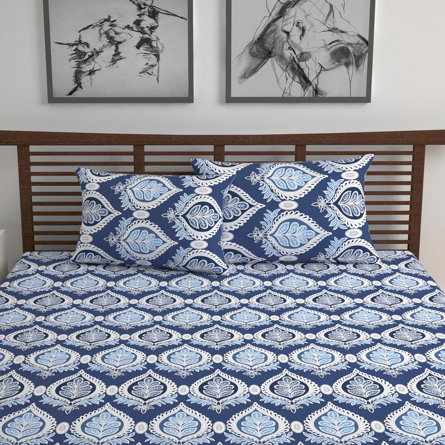 Damask Bedsheet For Double Bed