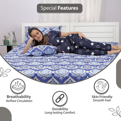 Damask Floral Single Bed Bedsheet