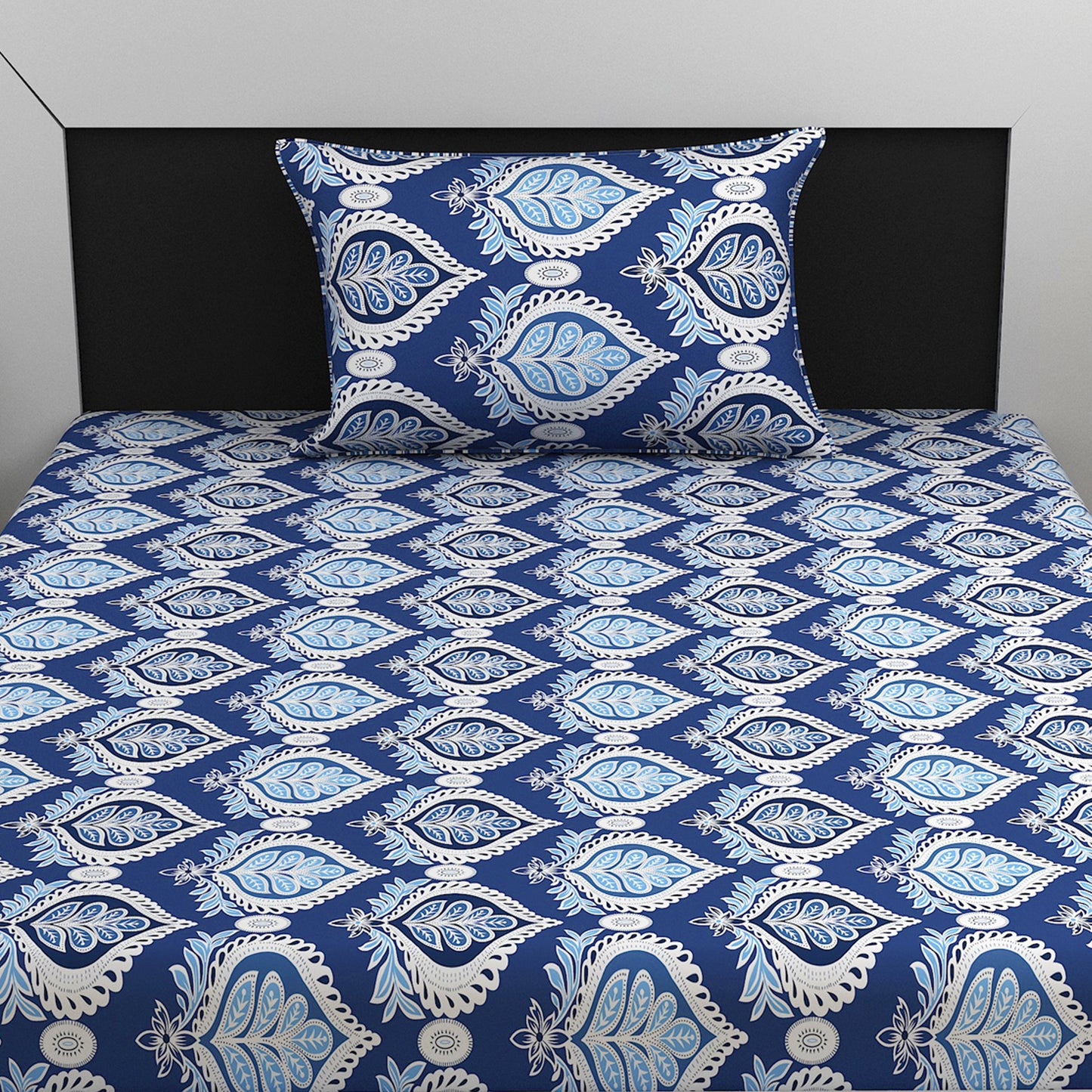 Damask Floral Single Bed Bedsheet