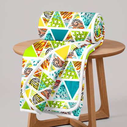 Triangle Candy Print 144 TC 100% Cotton Lightweight Dohar for Double Bed