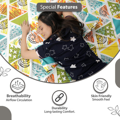 Triangle Candy Print Single Bed Bedsheet