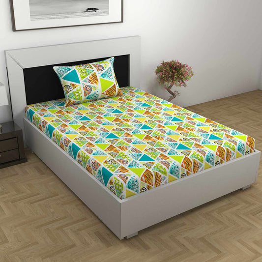 Triangle Candy Print Single Bed Bedsheet