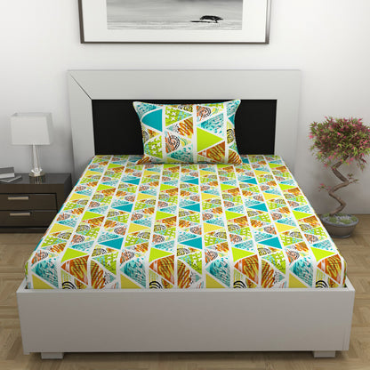 Triangle Candy Print Single Bed Bedsheet