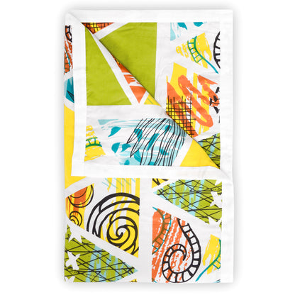 Triangle Candy Print 144 TC 100% Cotton Lightweight Dohar for Single Bed