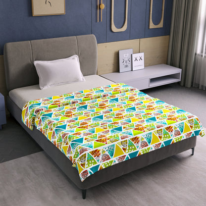 Triangle Candy Print 144 TC 100% Cotton Lightweight Dohar for Single Bed