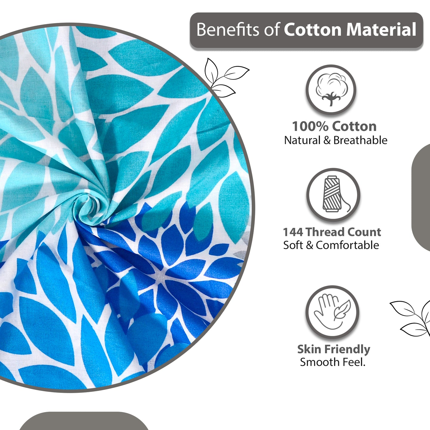 Silhouette leaves Single Bed Bedsheet