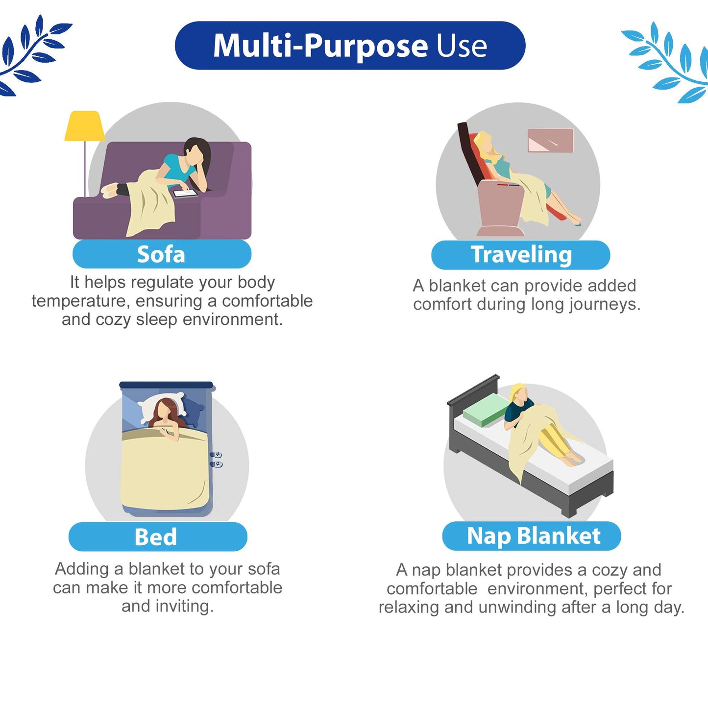 Silhouette leaves Classy Soft 144 TC 100% Cotton Dohar for Single Bed