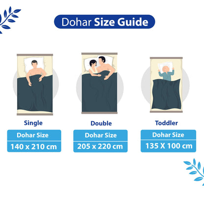 Silhouette leaves Classy Soft 144 TC 100% Cotton Dohar for Single Bed