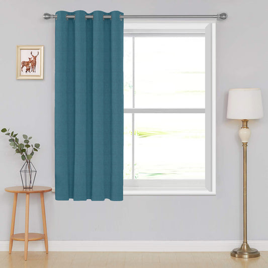 5 Feet Elegance Velvet Curtain Window - Premium Soft Single Panel - Teal