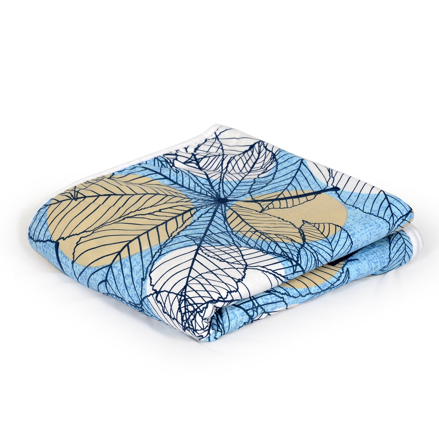 Blue and White Floral Cotton Combo Set of 2 Dohar For Double Bed