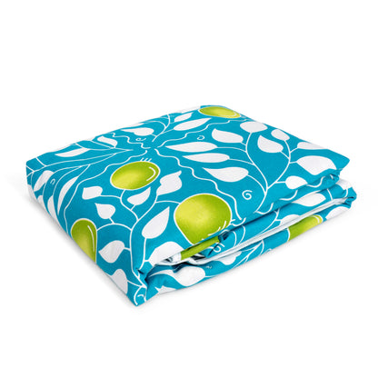 Grey and Yellow 120 GSM Cotton Floral Pattern Double Bed AC Blanket Dohar for All Season