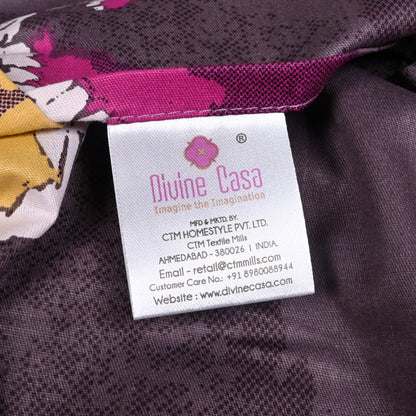 Paisley Essence Pure Cotton Dark Purple King Bedsheet – 180 TC