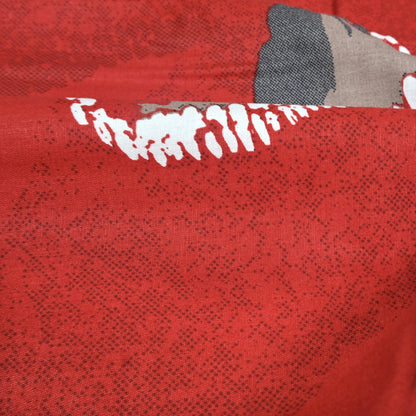Paisley Essence Pure Cotton Red King Bedsheet – 180 TC