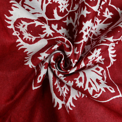 Ornate Harmony Damask Pure Cotton Maroon King Bedsheet – 180 TC