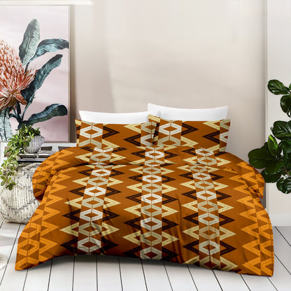 Desert Weave Pure Cotton Mustard Geometric King Bedsheet – 180 TC