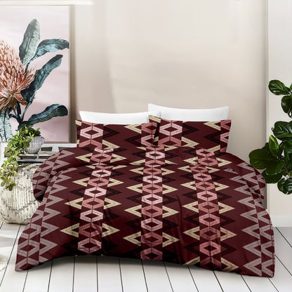 Desert Weave Pure Cotton Brown Geometric King Bedsheet – 180 TC