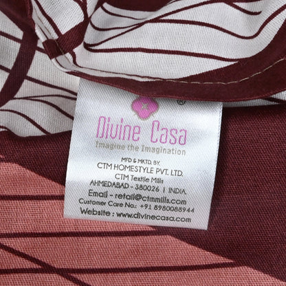 Desert Weave Pure Cotton Brown Geometric King Bedsheet – 180 TC