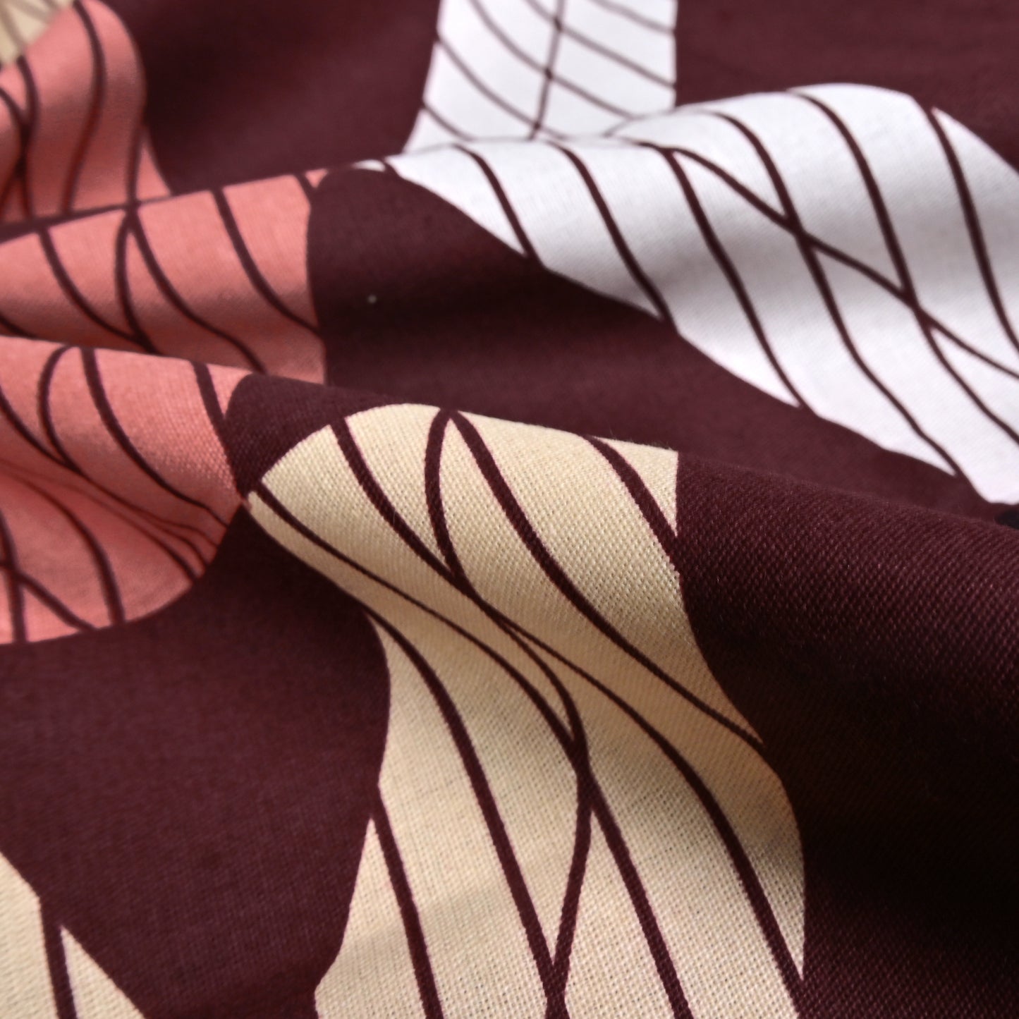 Desert Weave Pure Cotton Brown Geometric King Bedsheet – 180 TC