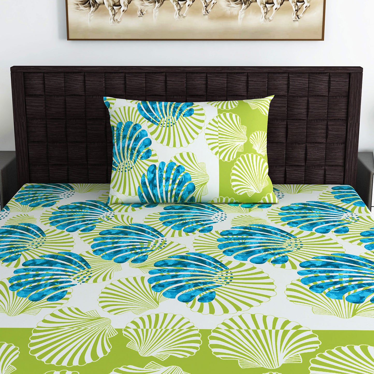 Neutral Floral Single Bedsheet