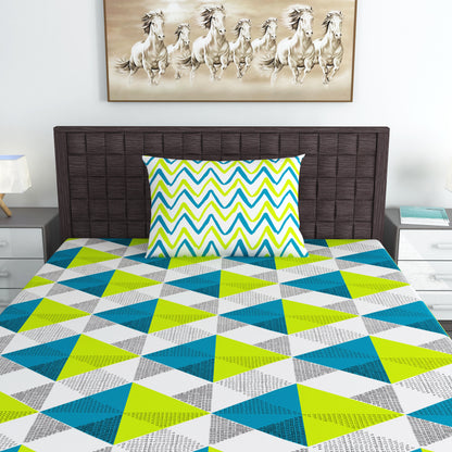 Triangle Print Single Bedsheet
