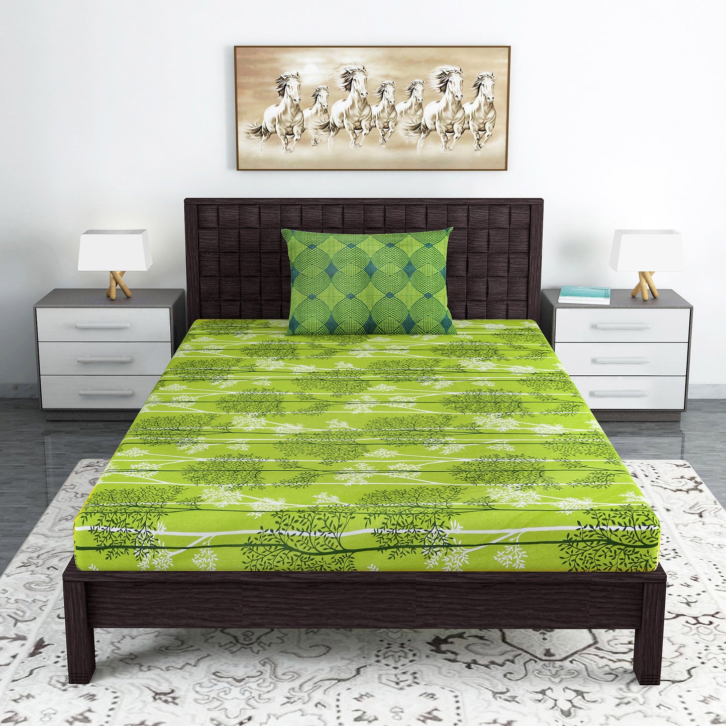Leaflet Single Bed Bedsheet