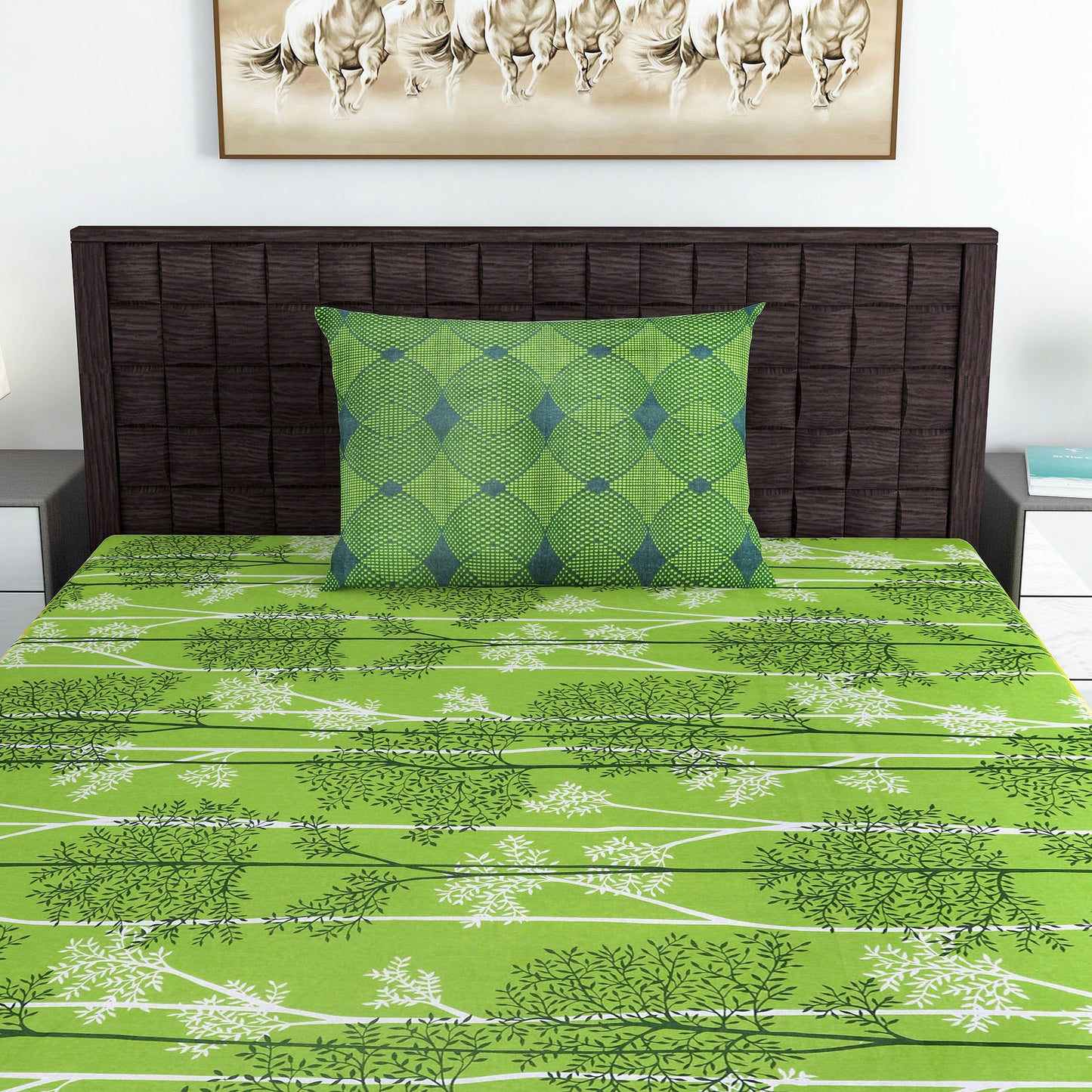 Leaflet Single Bed Bedsheet