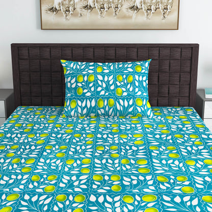 Clementine Green Floral Single Bedsheet