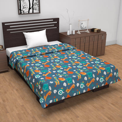 Iris Deep Abstract Printed Single Bed Cotton AC Dohar (210 X 140 CM)