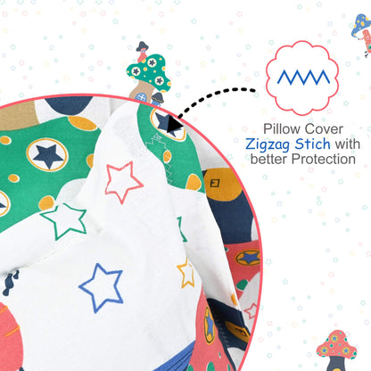 Velvet White Kids Pattern Single Bed Bedsheet