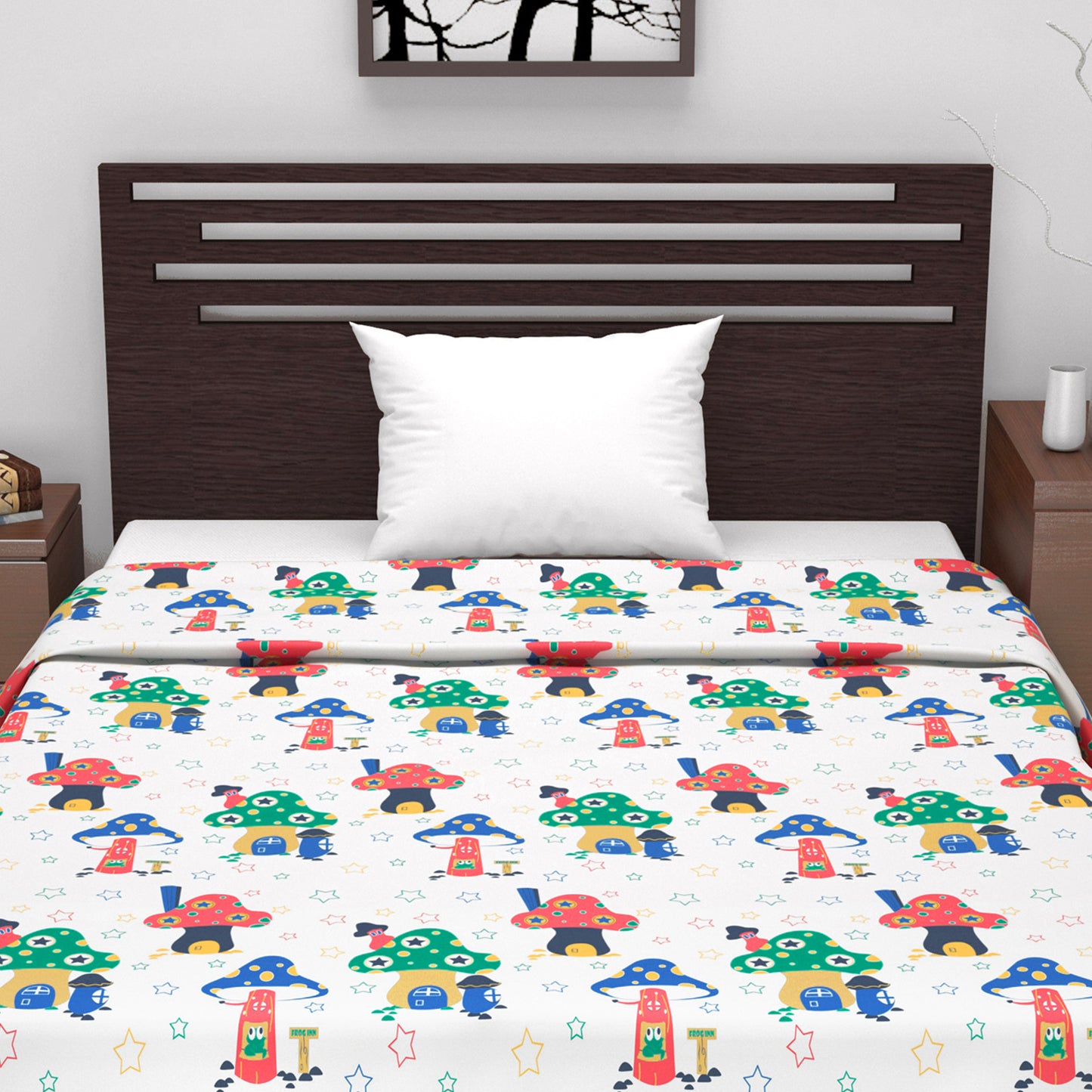 Bone White All Season AC Cotton Dohar for Single Bed