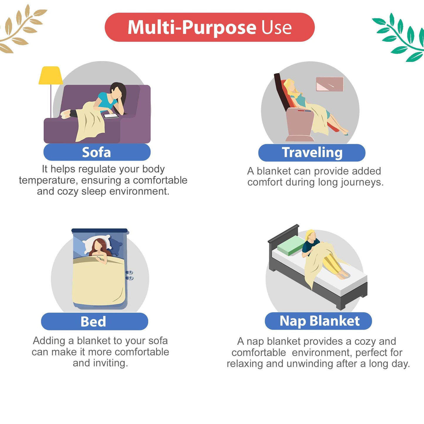 Bone White All Season AC Cotton Dohar for Single Bed