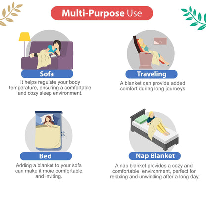 Bone White All Season AC Cotton Dohar for Single Bed