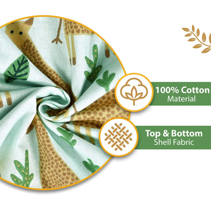 Hushed Green All Season AC Cotton Dohar for Single Bed