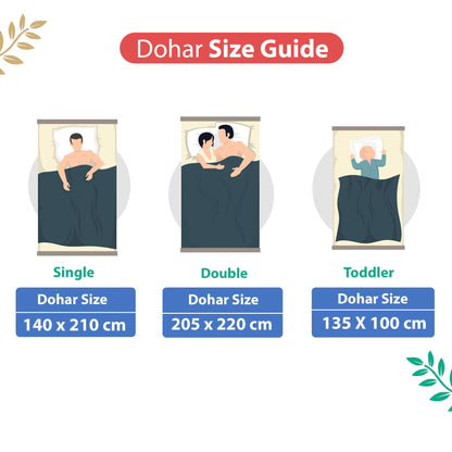 Bone White All Season AC Cotton Dohar for Single Bed