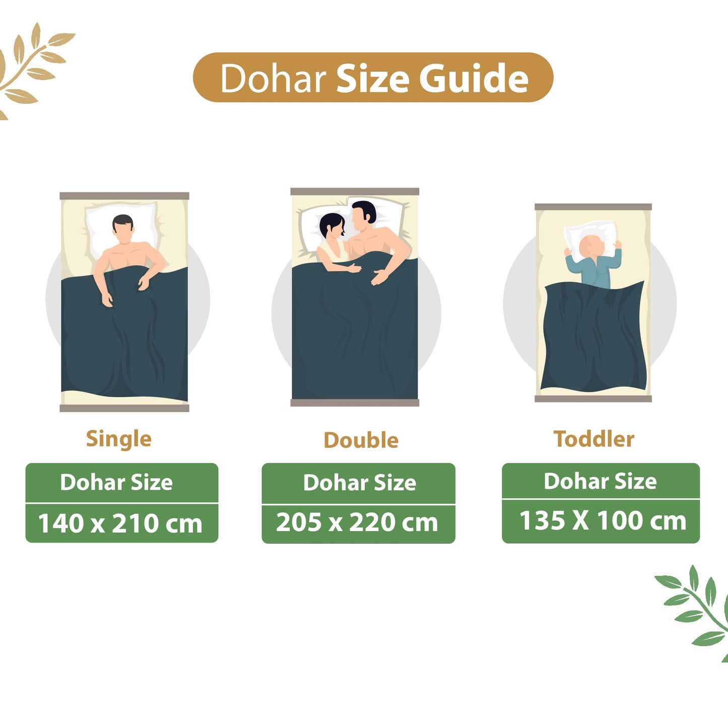 Hushed Green All Season AC Cotton Dohar for Single Bed